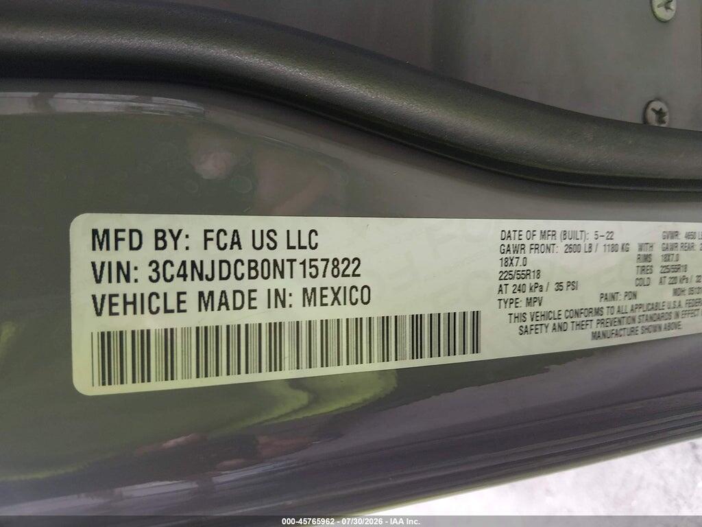 3C4NJDCB0NT157822 2022 JEEP COMPASS photo no. 9