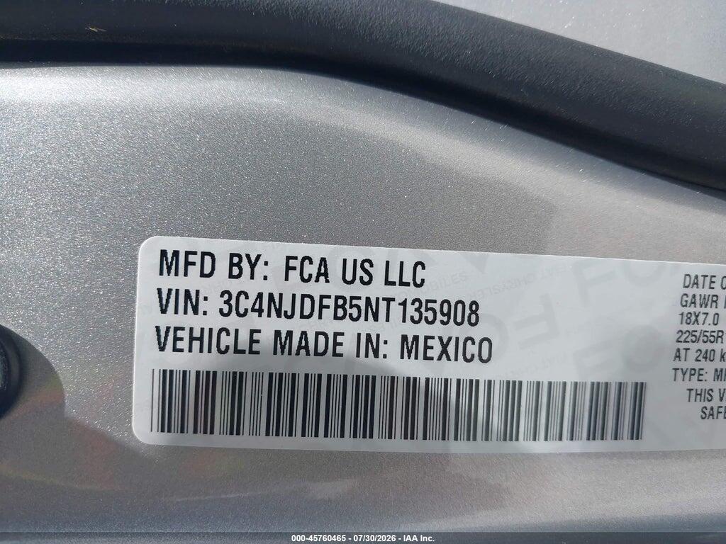 3C4NJDFB5NT135908 2022 JEEP COMPASS photo no. 9
