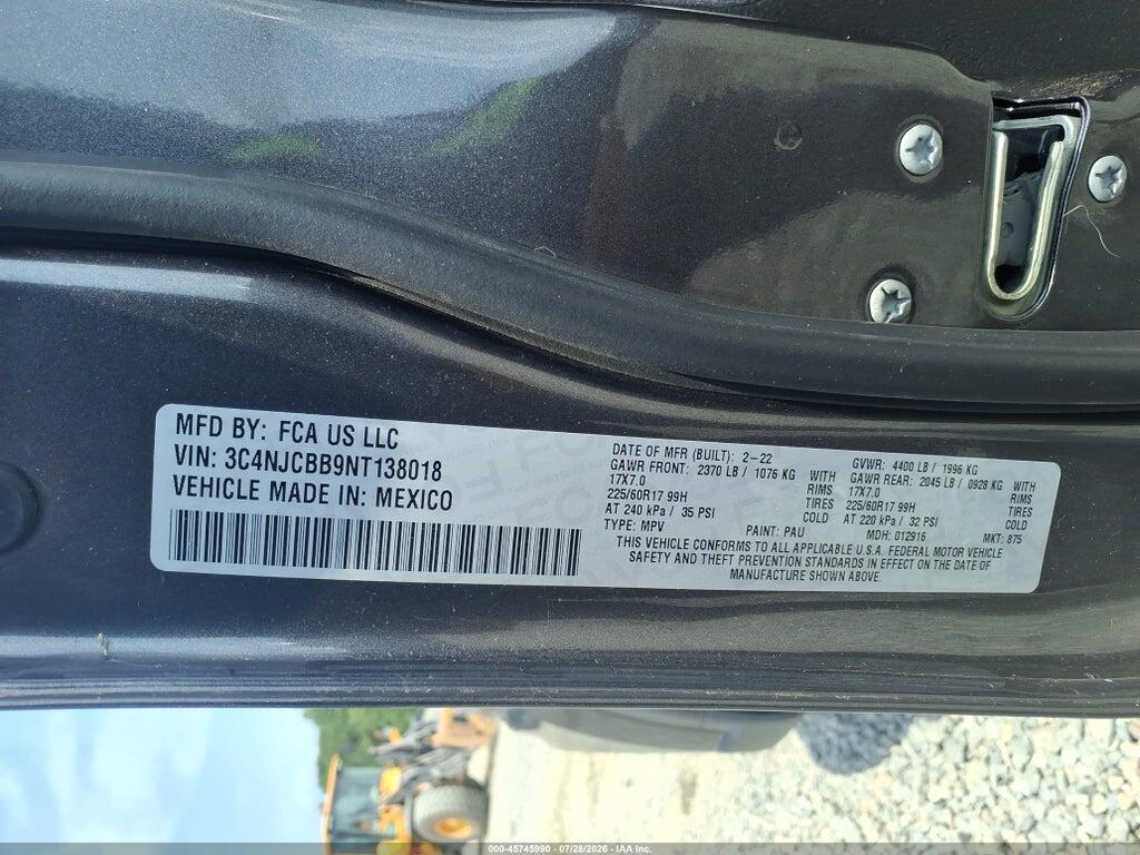 3C4NJCBB9NT138018 2022 JEEP COMPASS photo no. 9