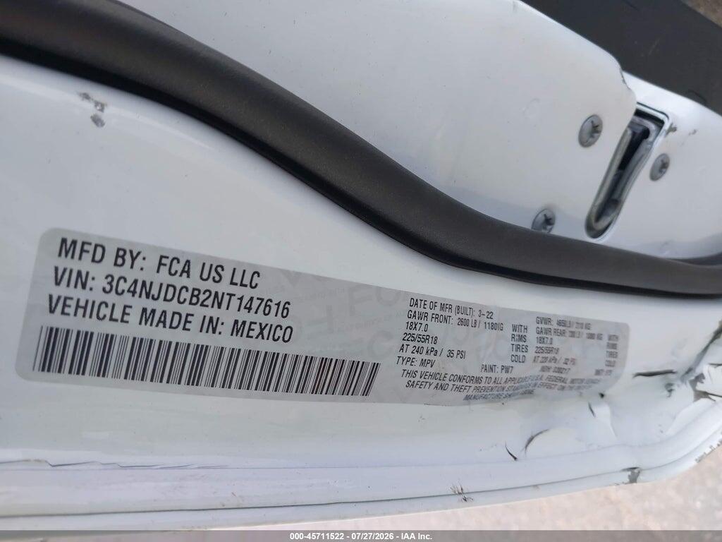 3C4NJDCB2NT147616 2022 JEEP COMPASS photo no. 9