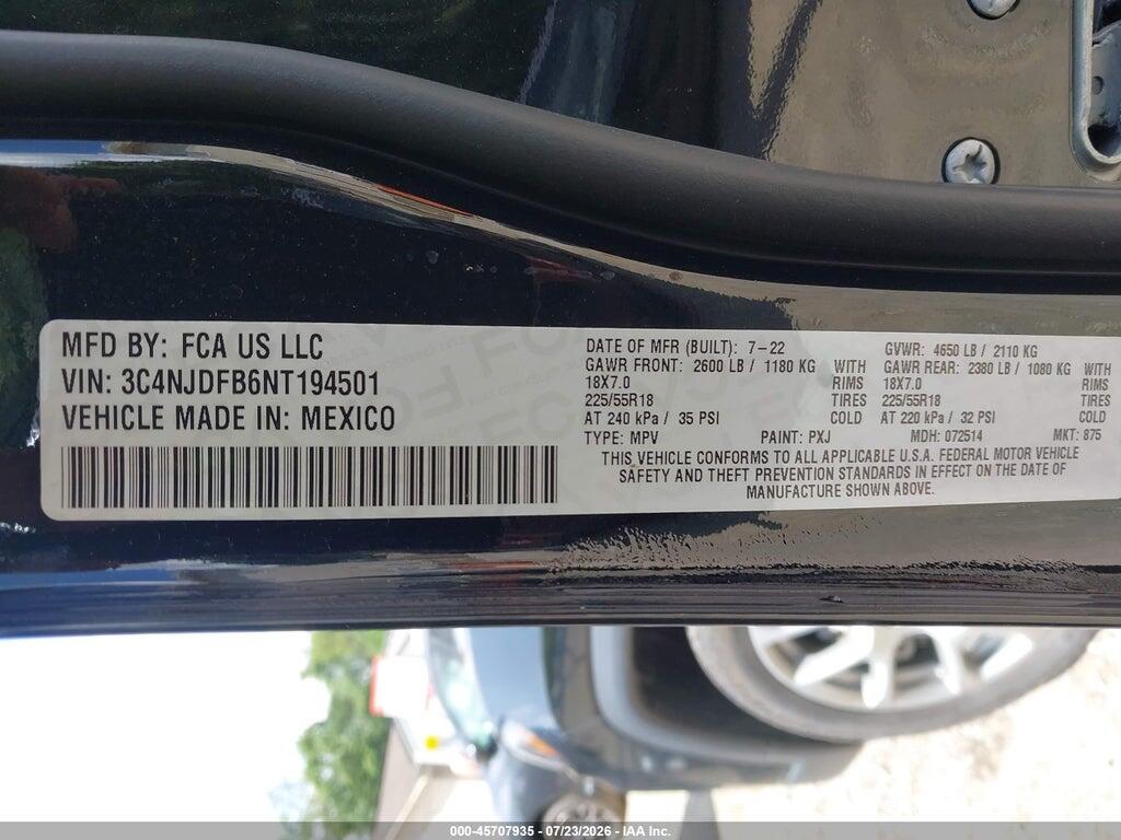 3C4NJDFB6NT194501 2022 JEEP COMPASS photo no. 9