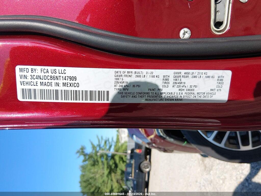 3C4NJDCB6NT147909 2022 JEEP COMPASS photo no. 9