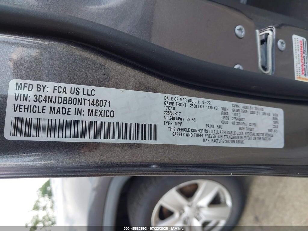 3C4NJDBB0NT148071 2022 JEEP COMPASS photo no. 9