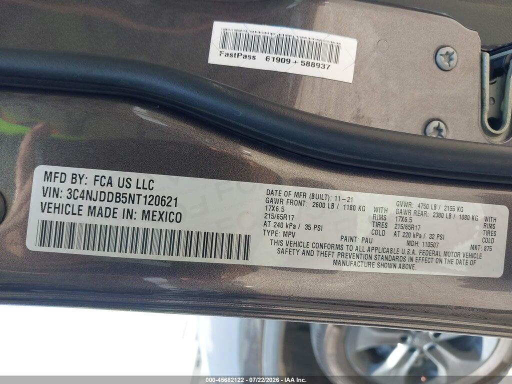 3C4NJDDB5NT120621 2022 JEEP COMPASS photo no. 9