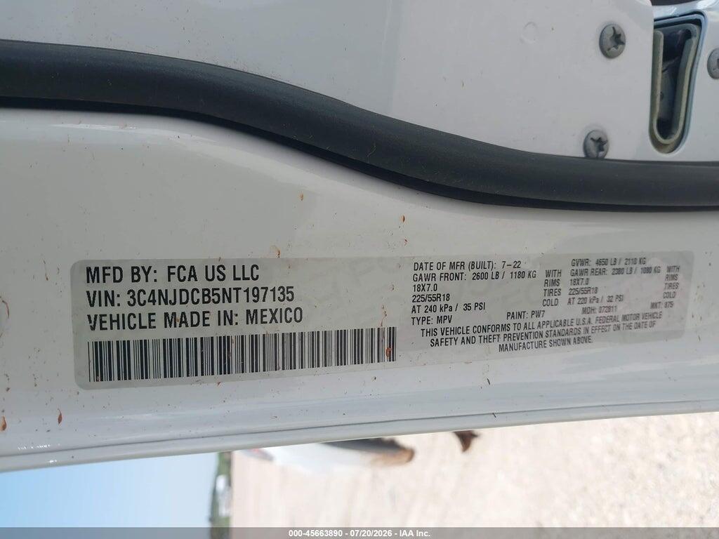 3C4NJDCB5NT197135 2022 JEEP COMPASS photo no. 9