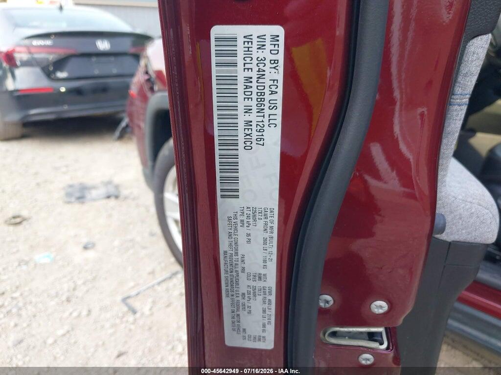 3C4NJDBB6NT129167 2022 JEEP COMPASS photo no. 9