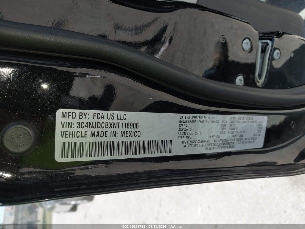 3C4NJDCBXNT116906 2022 JEEP COMPASS photo no. 9