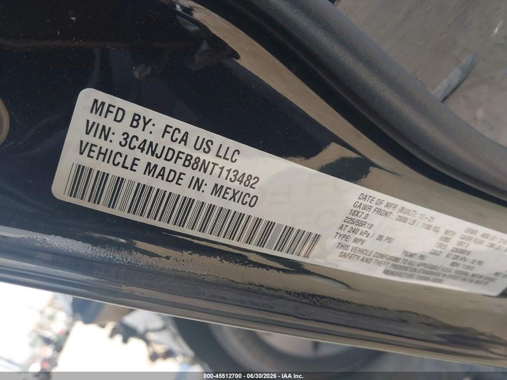 3C4NJDFB8NT113482 2022 JEEP COMPASS photo no. 9