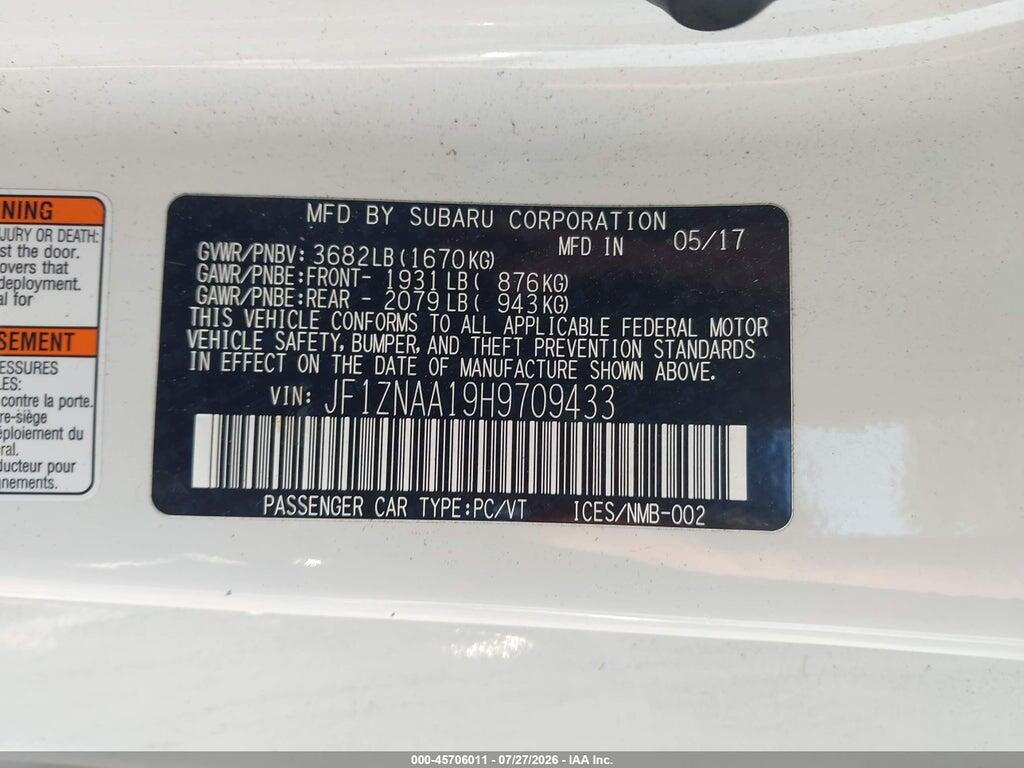 JF1ZNAA19H9709433 2017 TOYOTA 86 photo no. 9