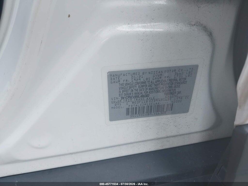 3N1CP5CV8ML466302 2021 NISSAN KICKS photo no. 9