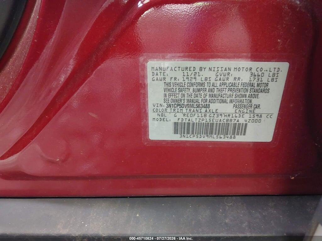 3N1CP5DV9ML563488 2021 NISSAN KICKS photo no. 9