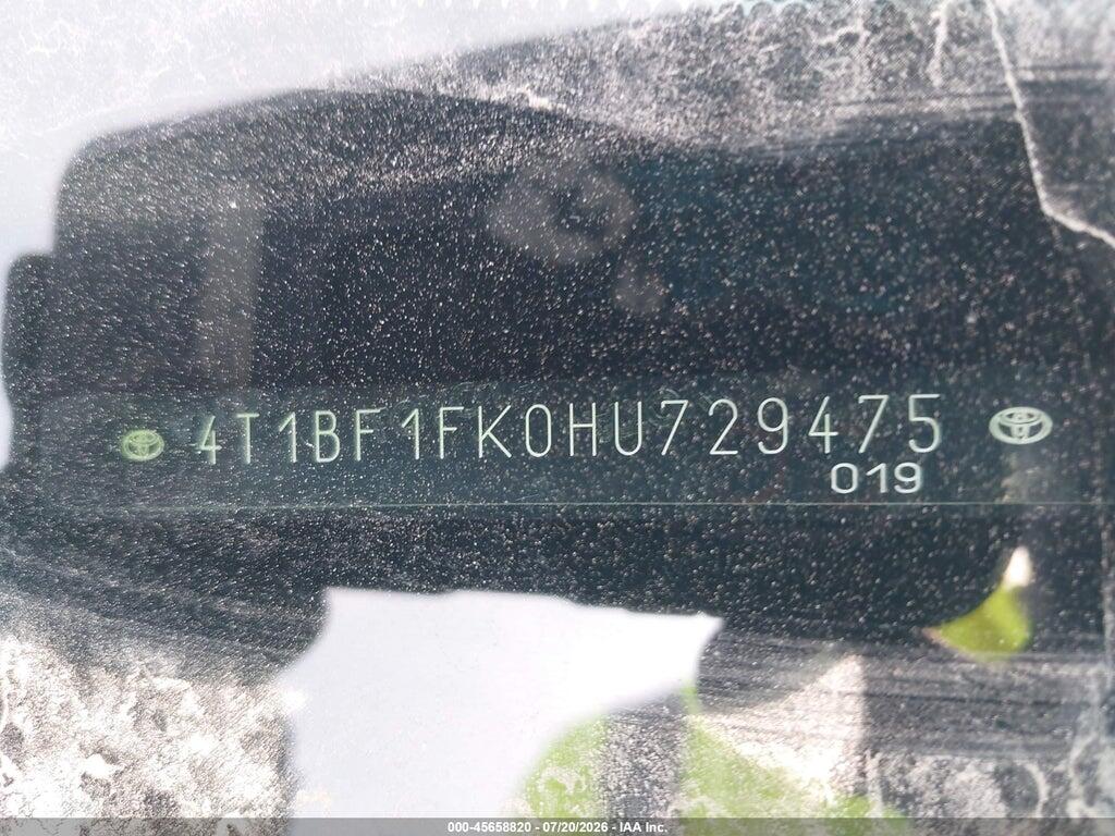 4T1BF1FK0HU729475 2017 TOYOTA CAMRY photo no. 9