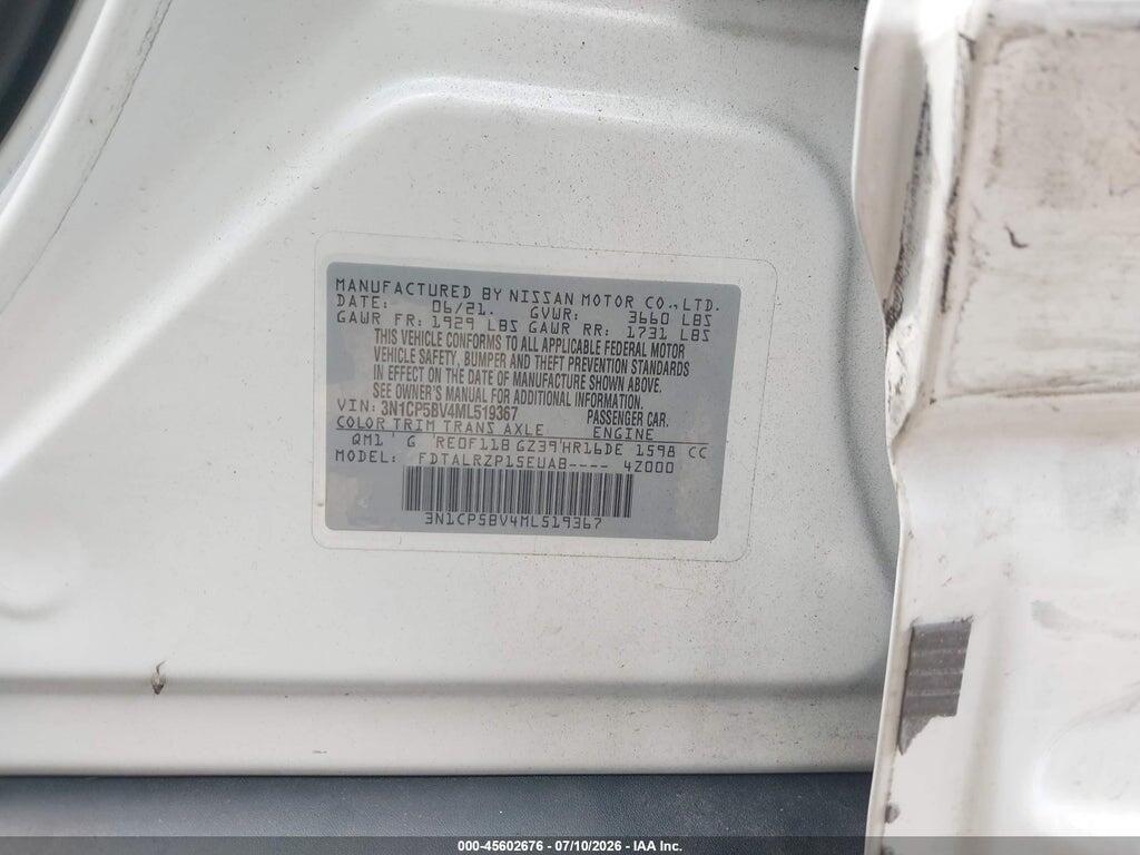 3N1CP5BV4ML519367 2021 NISSAN KICKS photo no. 9