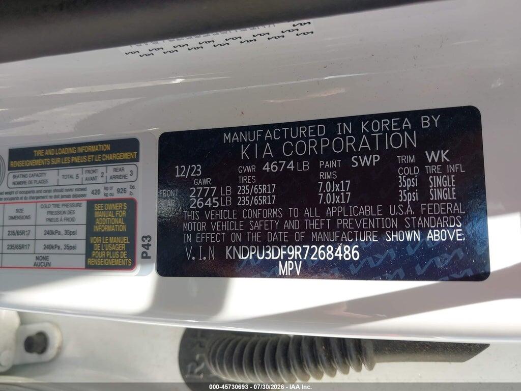 KNDPU3DF9R7268486 2024 KIA SPORTAGE photo no. 9