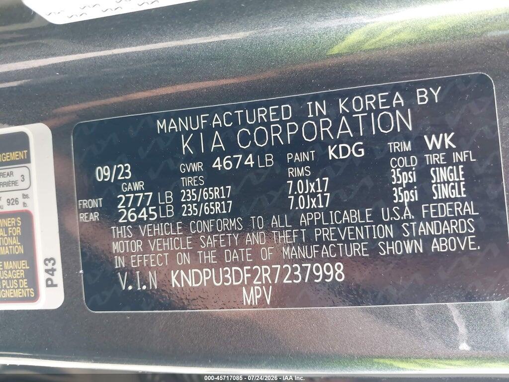 KNDPU3DF2R7237998 2024 KIA SPORTAGE photo no. 9
