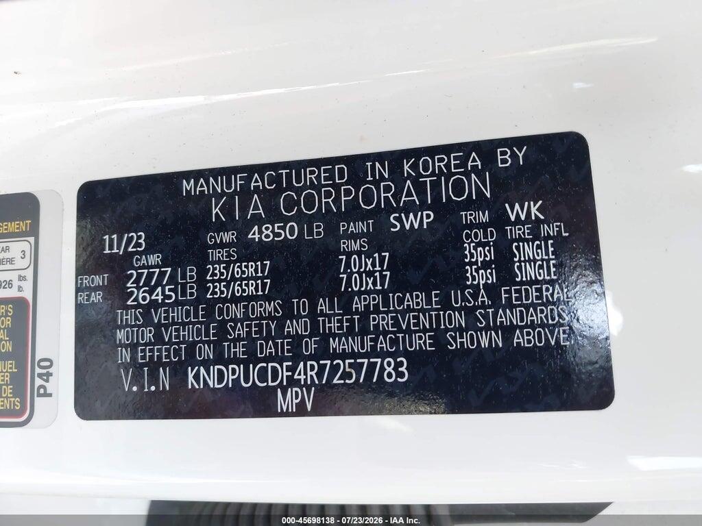 KNDPUCDF4R7257783 2024 KIA SPORTAGE photo no. 9