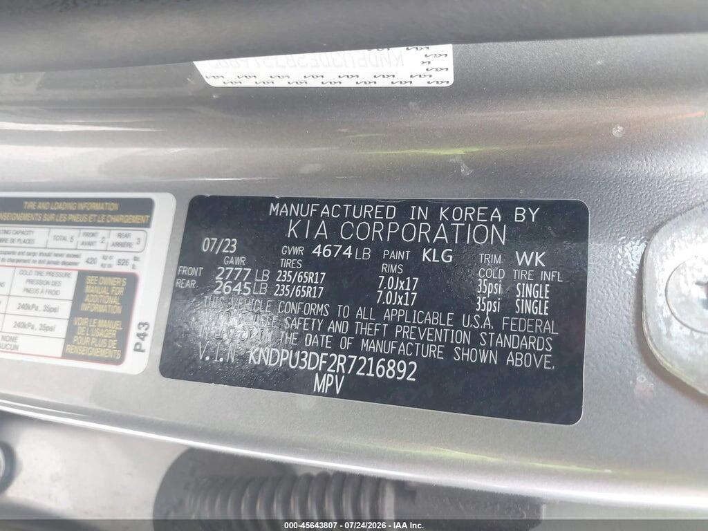 KNDPU3DF2R7216892 2024 KIA SPORTAGE photo no. 9