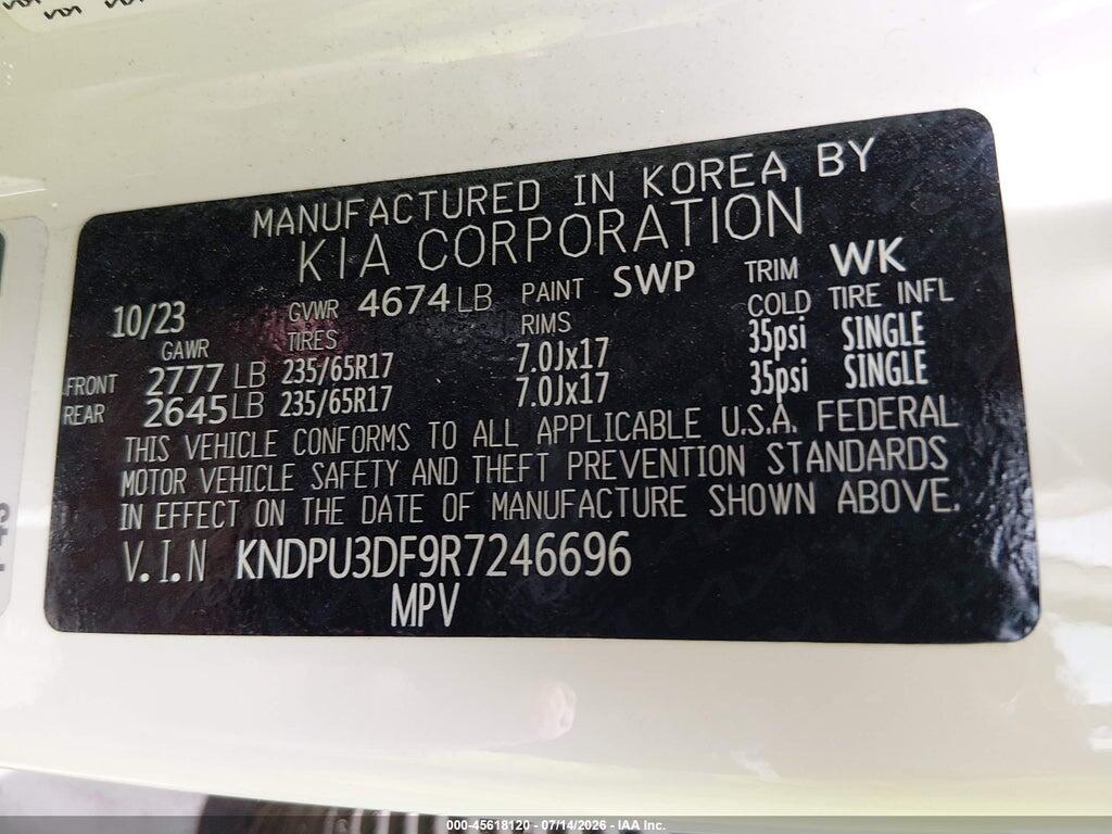 KNDPU3DF9R7246696 2024 KIA SPORTAGE photo no. 9