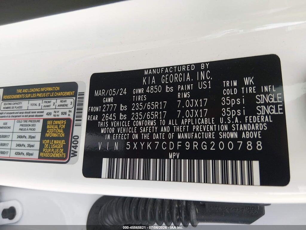 5XYK7CDF9RG200788 2024 KIA SPORTAGE photo no. 9