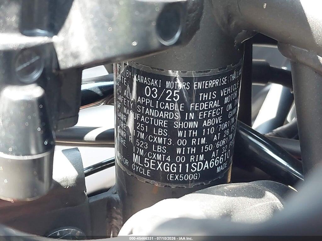 ML5EXGG11SDA66610 2025 KAWASAKI EX500 photo no. 10