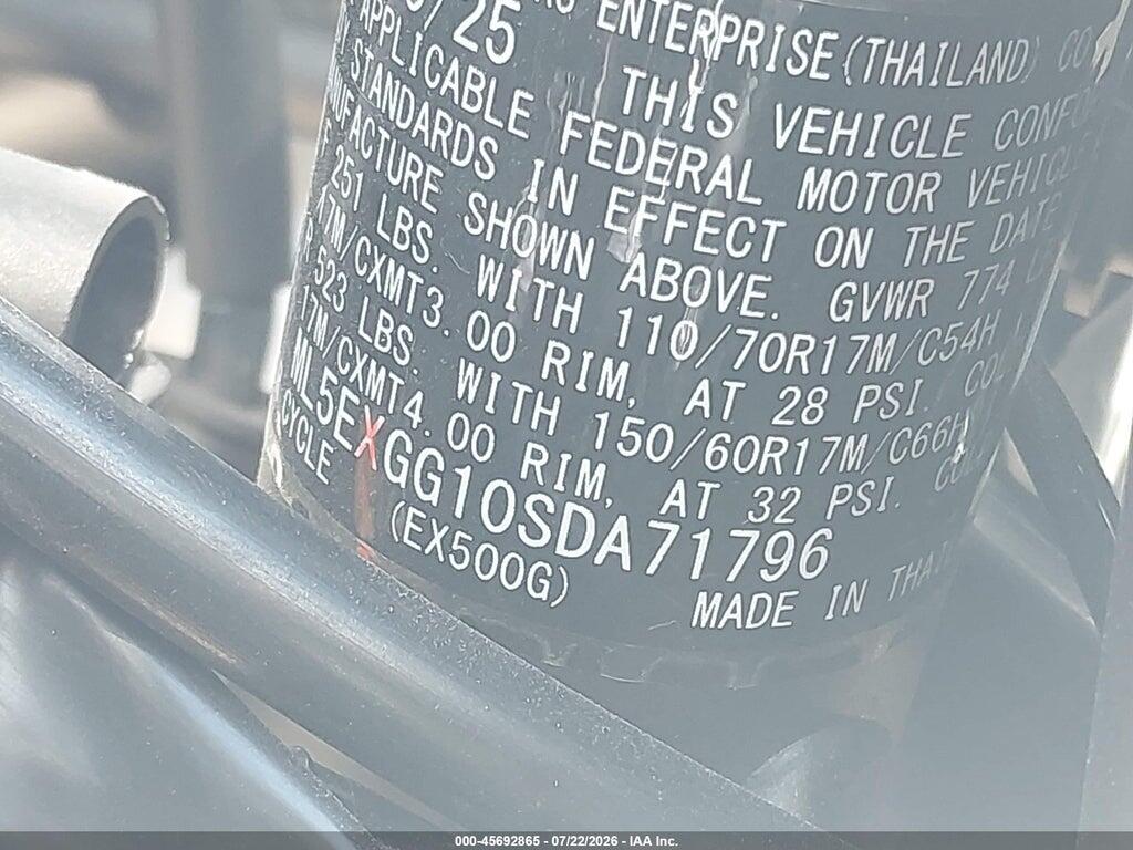 ML5EXGG10SDA71796 2025 KAWASAKI EX500 photo no. 10