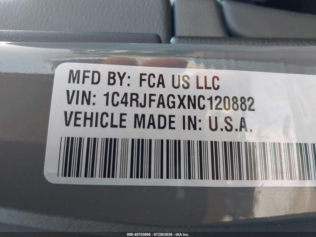 1C4RJFAGXNC120882 2022 JEEP GRAND CHEROKEE WK photo no. 9