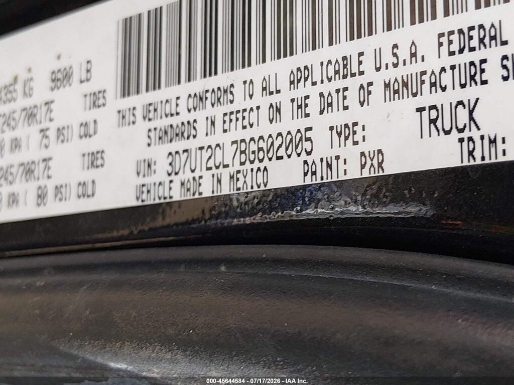 3D7UT2CL7BG602005 2011 RAM RAM 2500 photo no. 9