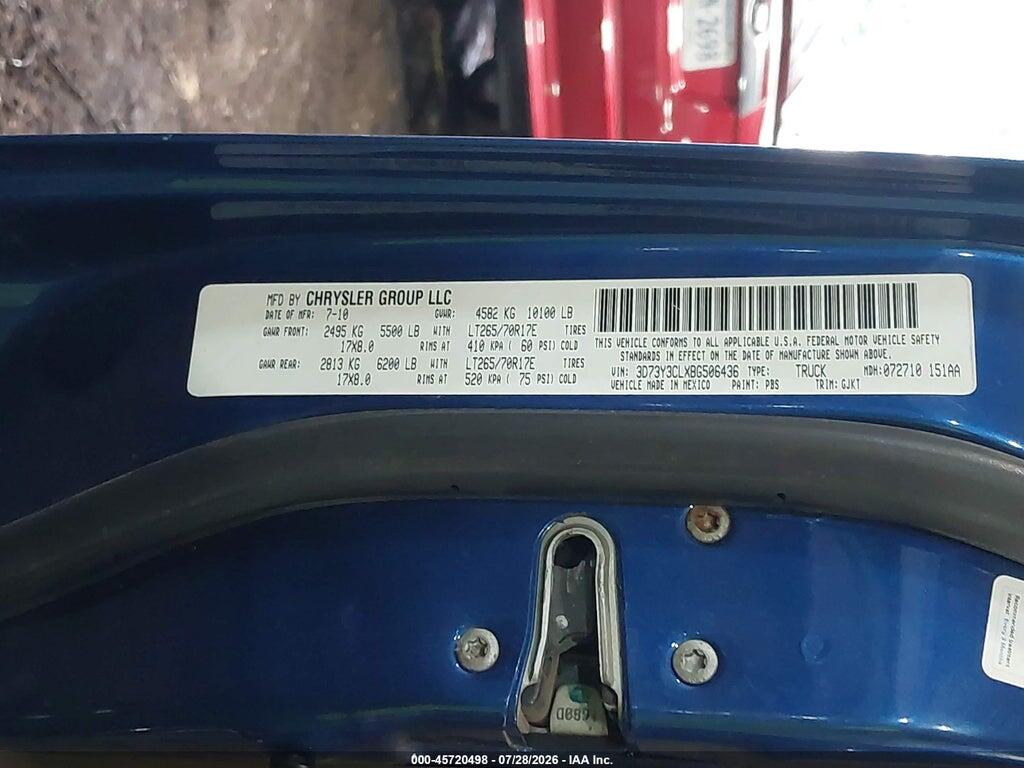 3D73Y3CLXBG506436 2011 RAM RAM 3500 photo no. 8
