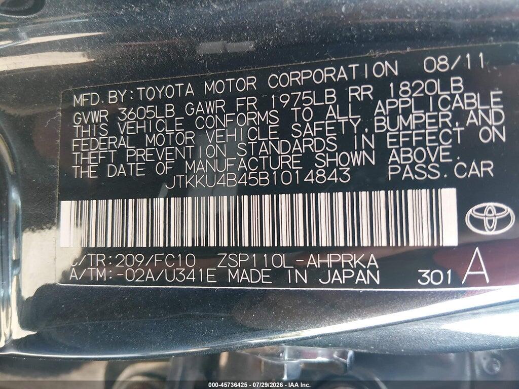 JTKKU4B45B1014843 2011 SCION XD photo no. 9