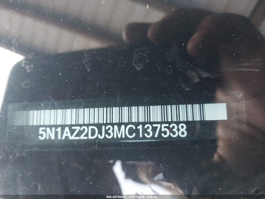5N1AZ2DJ3MC137538 2021 NISSAN MURANO photo no. 9