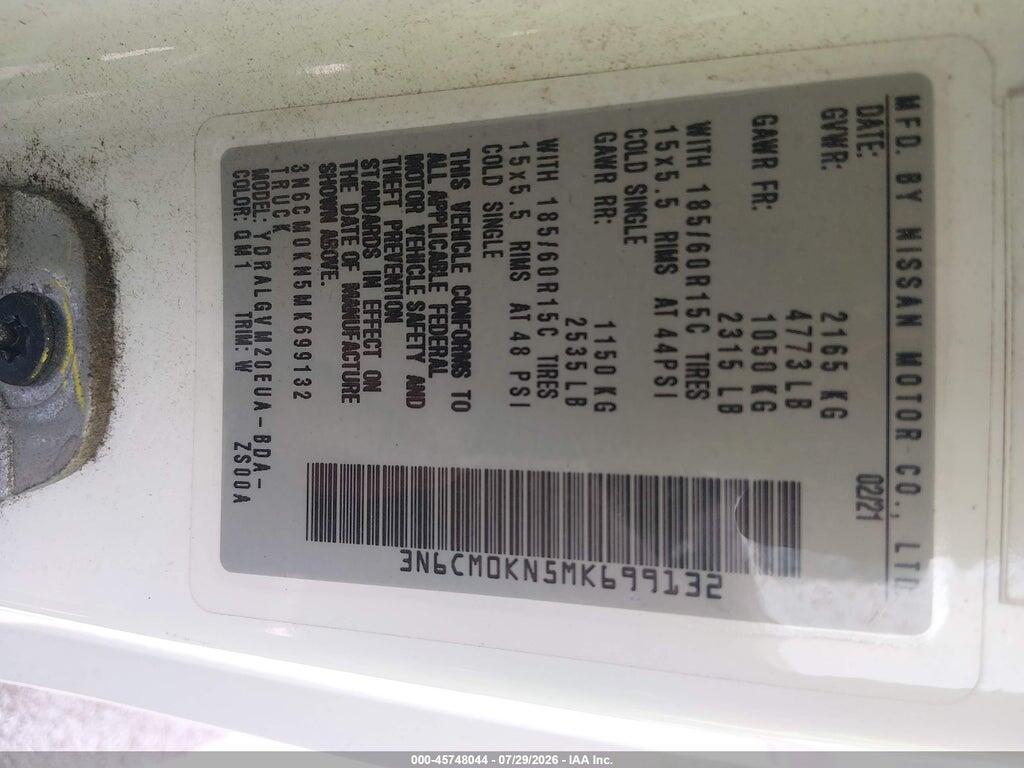 3N6CM0KN5MK699132 2021 NISSAN NV200  CARGO photo no. 9