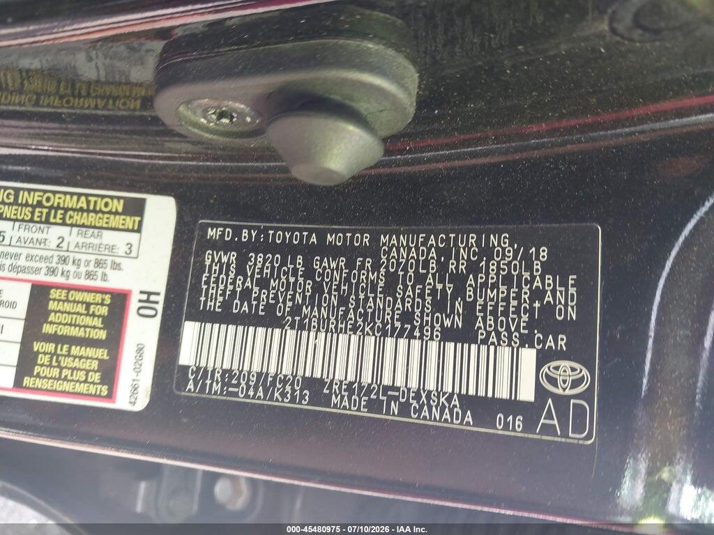 2T1BURHE5HC789068 2017 TOYOTA COROLLA photo no. 9