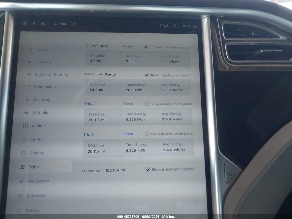 5YJSA1E28GF128309 2016 TESLA MODEL S photo no. 7