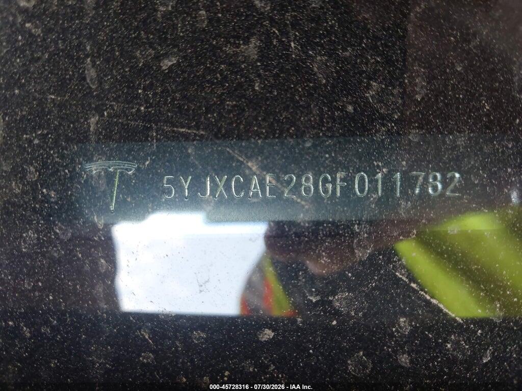 5YJXCAE28GF011782 2016 TESLA MODEL X photo no. 9