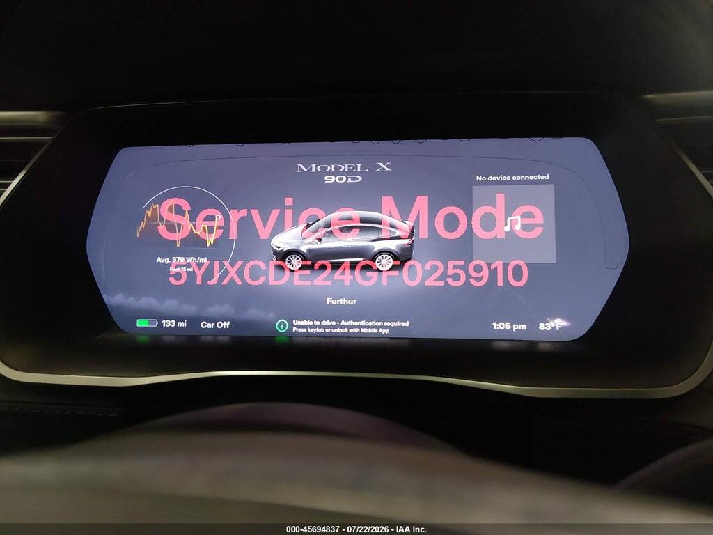 5YJXCDE24GF025910 2016 TESLA MODEL X photo no. 7