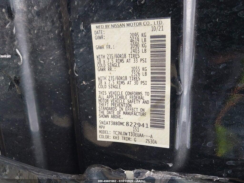 5N1AT3BB0MC822941 2021 NISSAN ROGUE photo no. 9