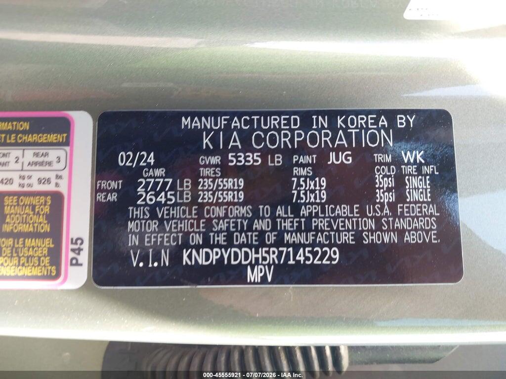 KNDPYDDH5R7145229 2024 KIA SPORTAGE PLUG-IN HYBRID photo no. 9