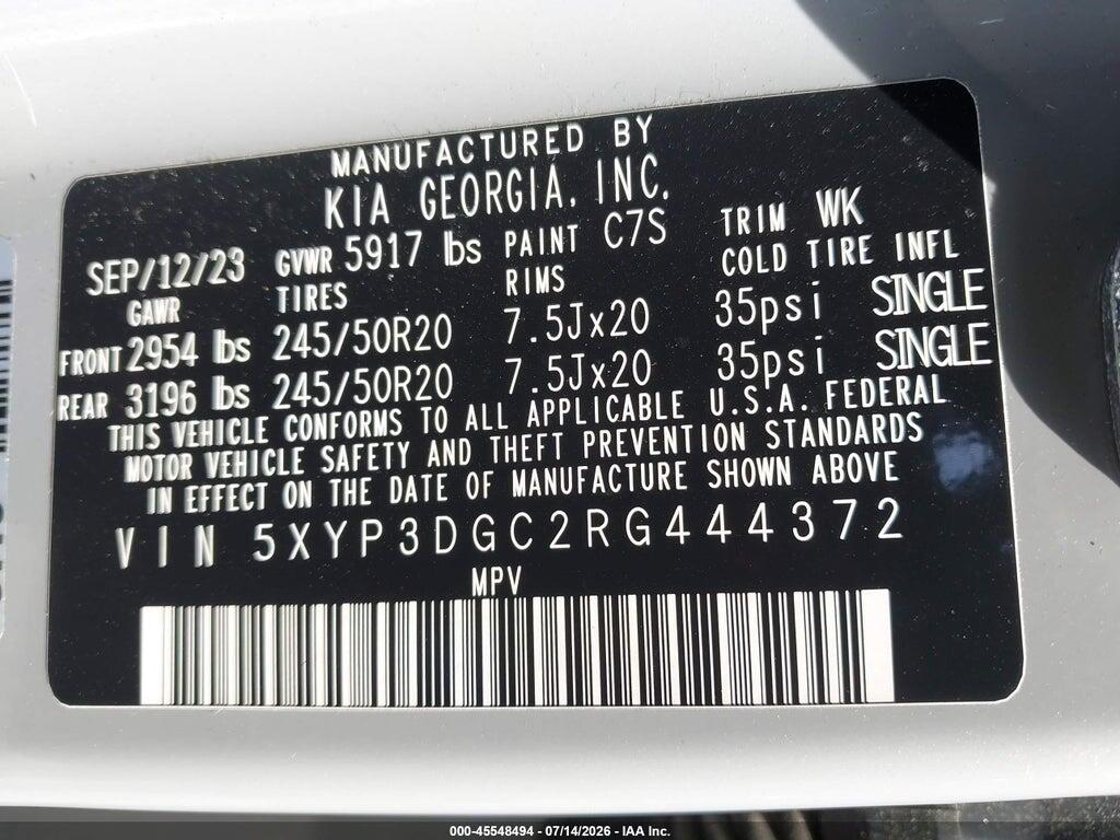 5XYP3DGC2RG444372 2024 KIA TELLURIDE photo no. 9