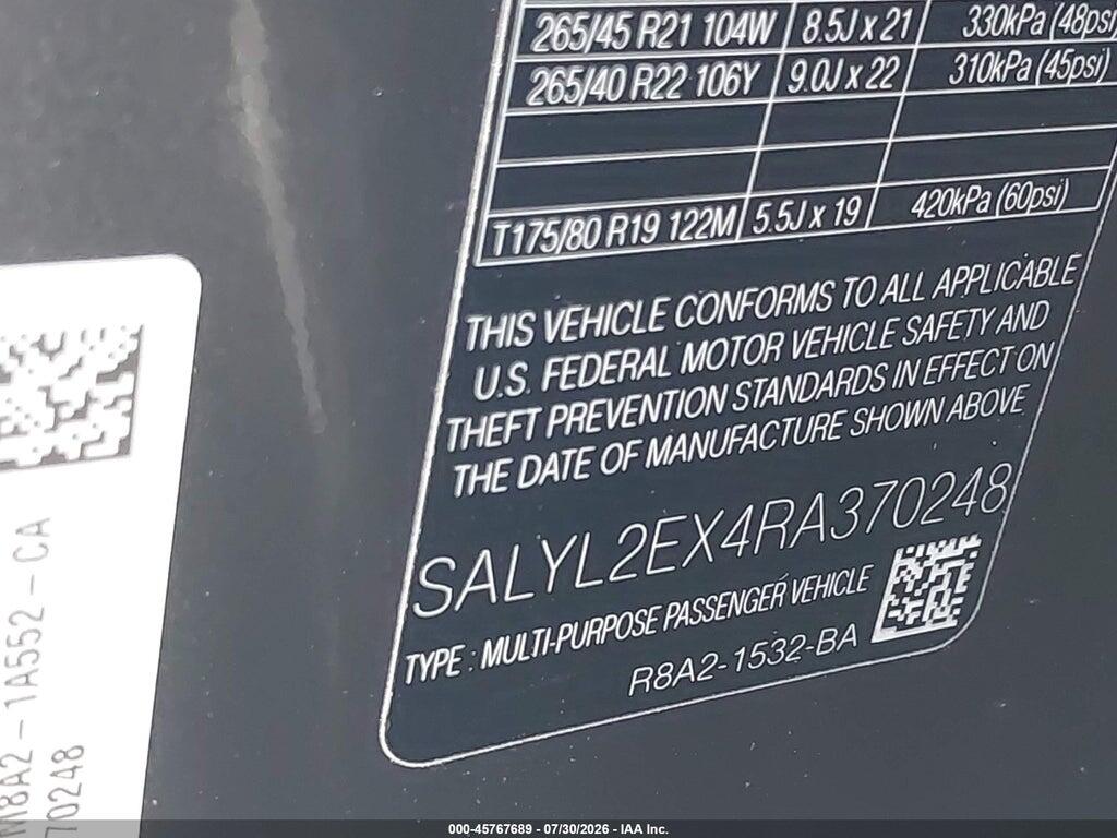 SALYL2EX4RA370248 2024 LAND ROVER RANGE ROVER VELAR photo no. 9