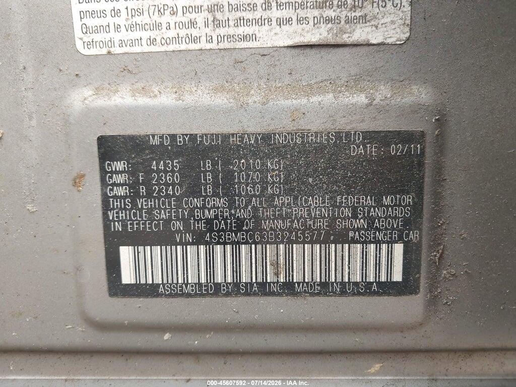 4S3BMBC63B3245577 2011 SUBARU LEGACY photo no. 9
