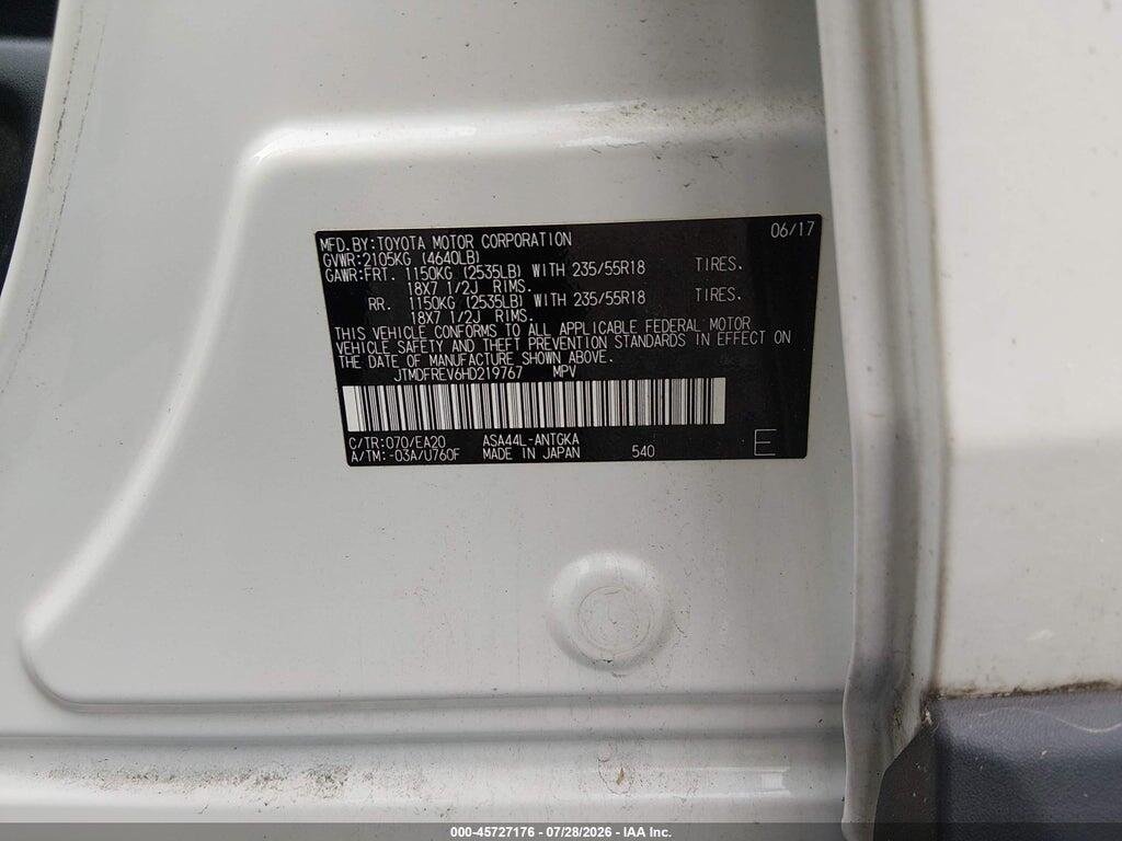 JTMDFREV6HD219767 2017 TOYOTA RAV4 photo no. 9