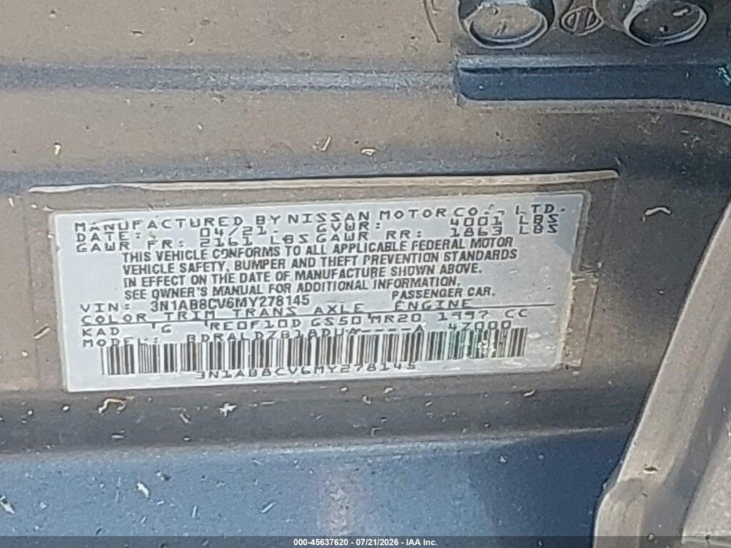 3N1AB8CV6MY278145 2021 NISSAN SENTRA photo no. 9
