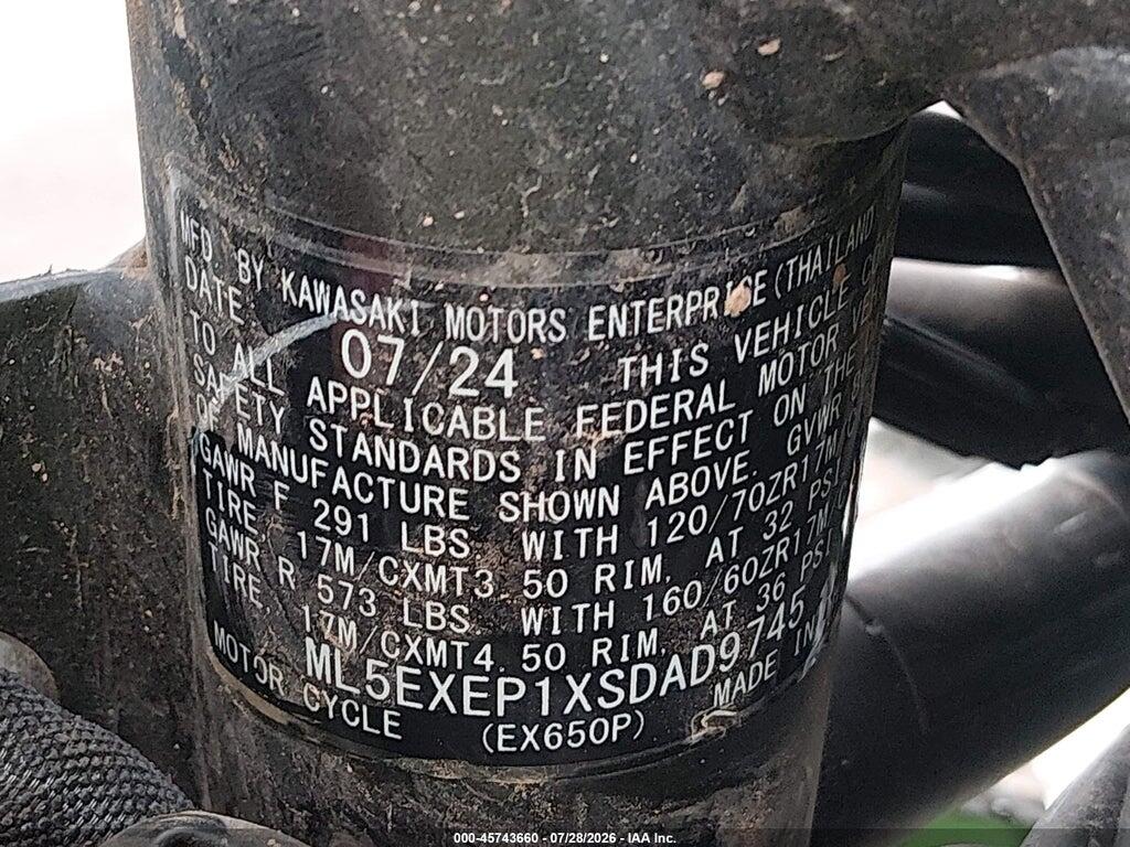 ML5EXEP1XSDAD9745 2025 KAWASAKI EX650 photo no. 10