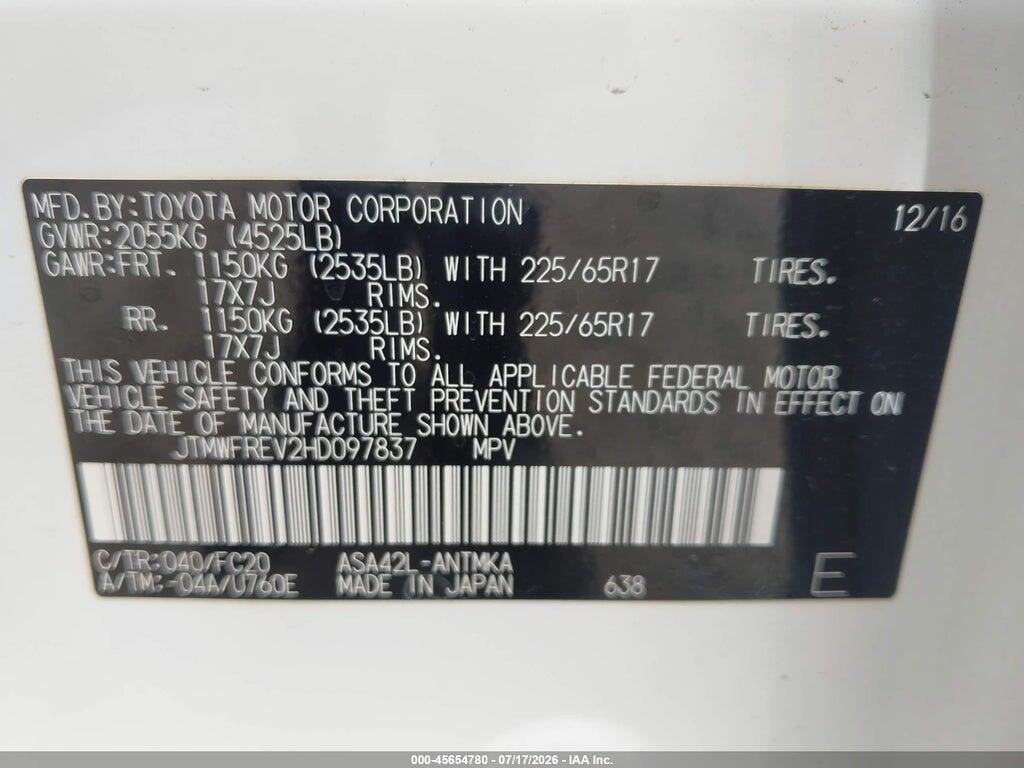 JTMWFREV2HD097837 2017 TOYOTA RAV4 photo no. 7