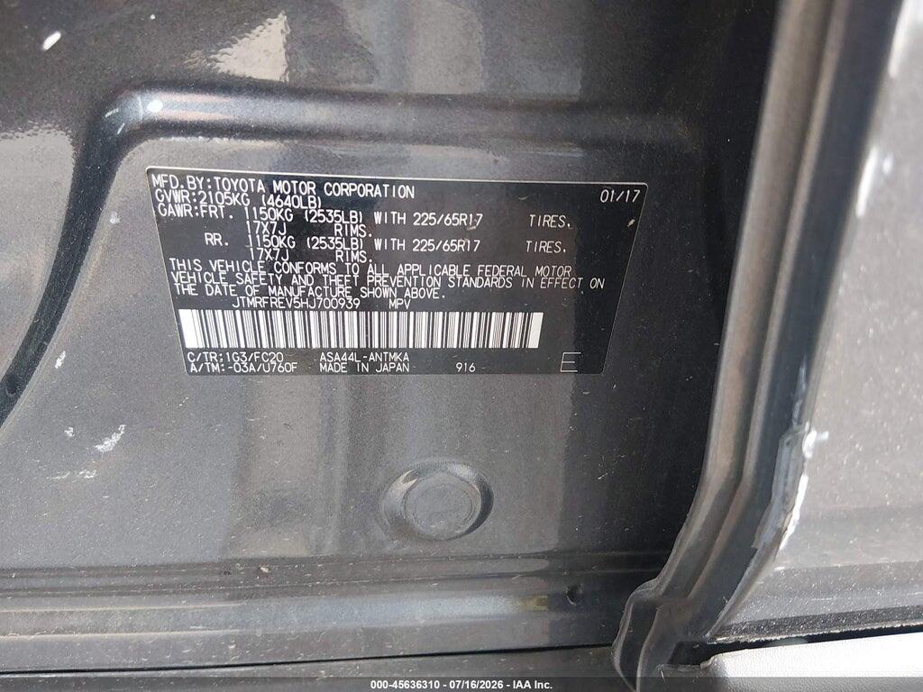 JTMRFREV5HJ700939 2017 TOYOTA RAV4 photo no. 9