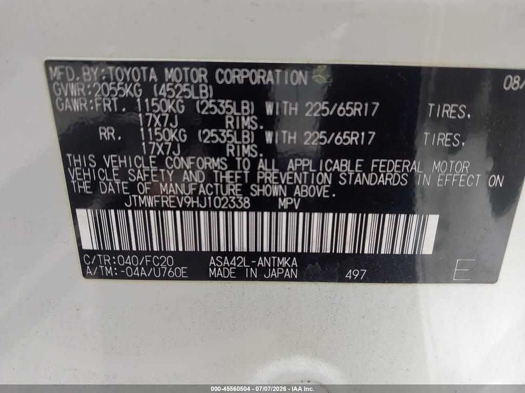 JTMWFREV9HJ102338 2017 TOYOTA RAV4 photo no. 9