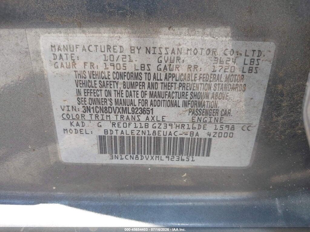 3N1CN8DVXML923651 2021 NISSAN VERSA photo no. 9