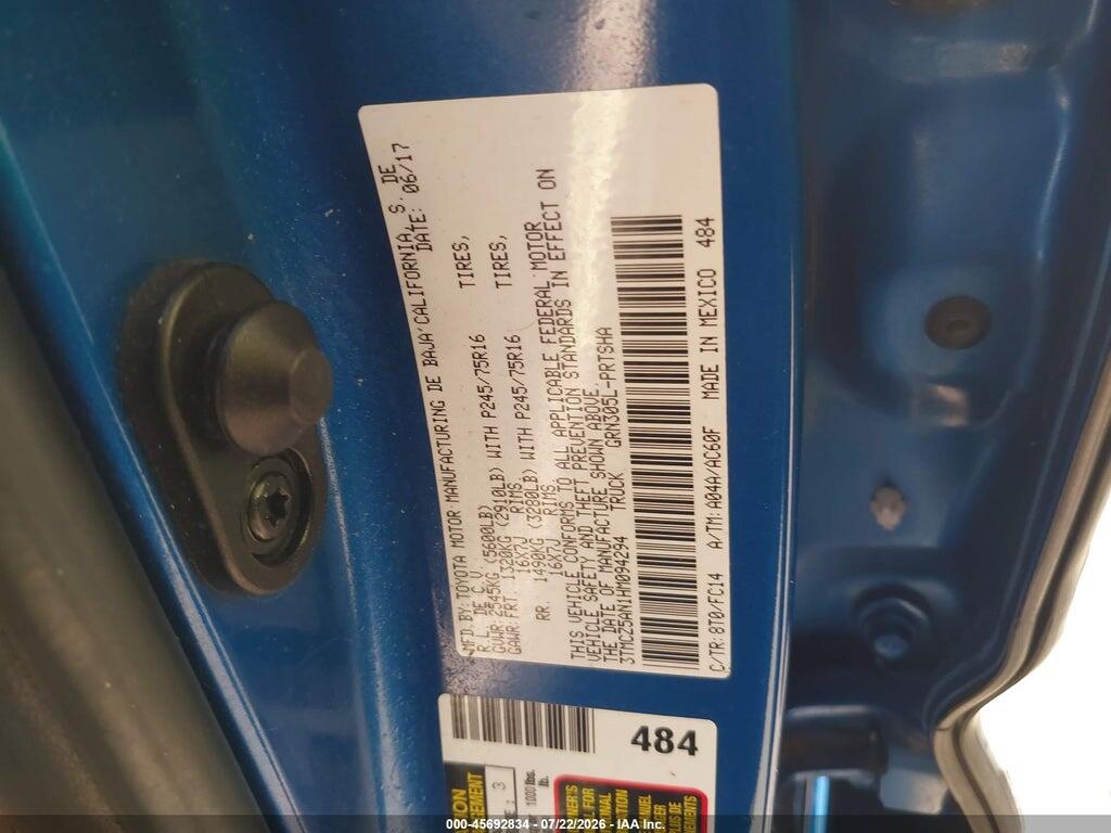 3TMCZ5AN1HM094294 2017 TOYOTA TACOMA photo no. 9