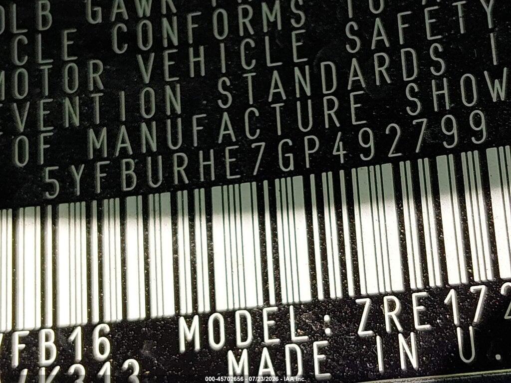 5YFBURHE7GP492799 2016 TOYOTA COROLLA photo no. 9