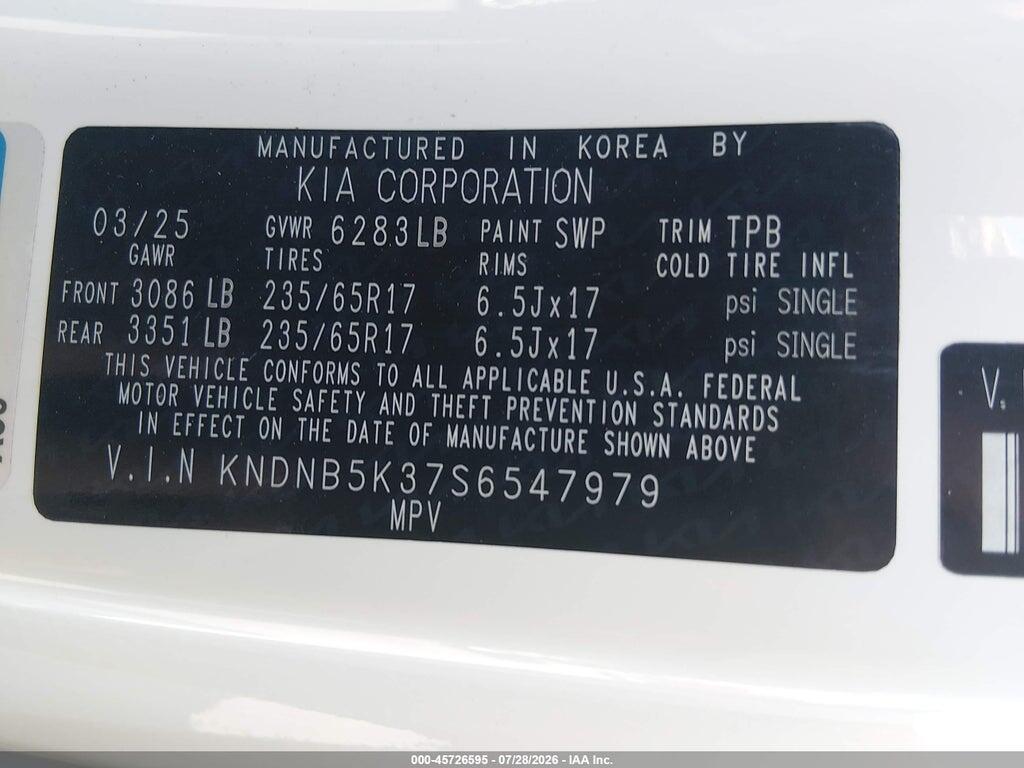 KNDNB5K37S6547979 2025 KIA CARNIVAL MPV photo no. 9